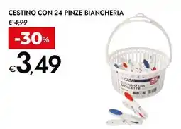 Bennet Cestino con 24 pinze biancheria offerta