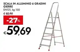 Bennet Scala in alluminio 6 gradini GIERRE offerta