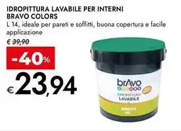 Bennet Idropittura lavabile per interni BRAVO COLORS offerta