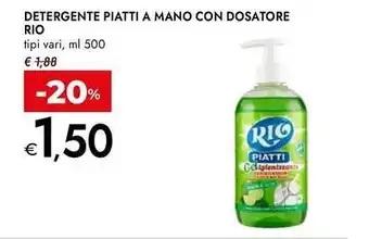 Bennet Detergente piatti a mano con dosatore RIO offerta