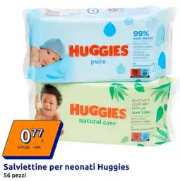 Action Salviettine per neonati Huggies offerta