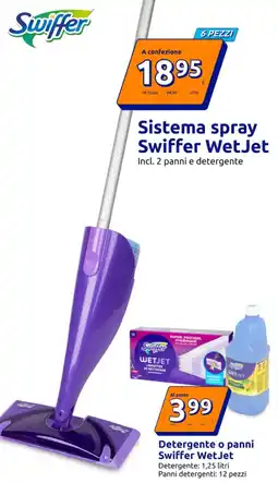 Action Sistema spray Swiffer WetJet offerta