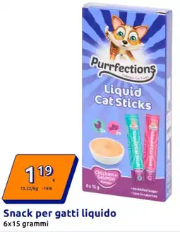 Action Snack per gatti liquido offerta