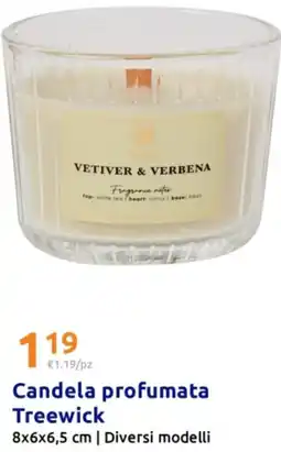 Action Candela profumata Treewick offerta