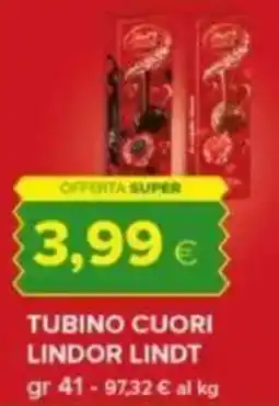 Tigre Tubino cuori lindor LINDT offerta