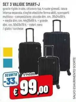 A&O Set 3 valigie SMART-J offerta