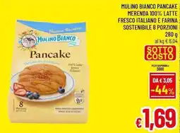 A&O Mulino bianco pancake merenda 100% latte fresco italiano e farina sostenibile 8 porzioni offerta