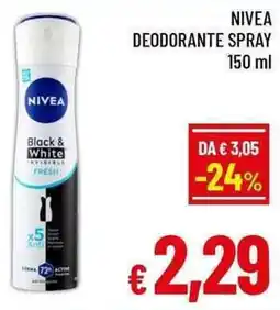 A&O Nivea deodorante spray offerta