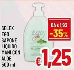 A&O Selex ego sapone liquido mani con aloe offerta