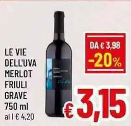 A&O Le vie dell'uva merlot friuli grave offerta