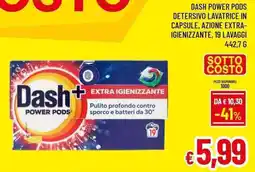 A&O Dash power pods detersivo lavatrice in capsule, azione extra igienizzante offerta