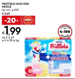 Bennet Fruttolo maxi duo NESTLÉ offerta