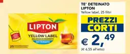 Esselunga Te' deteinato LIPTON offerta