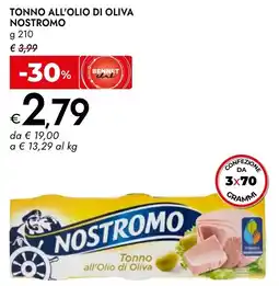 Bennet Tonno all'olio di oliva NOSTROMO offerta