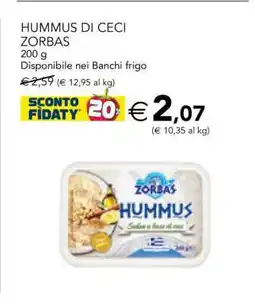 Esselunga HUMMUS DI CECI ZORBAS offerta