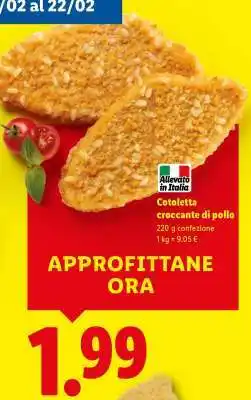 Lidl Cotoletta croccante di pollo offerta