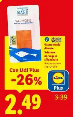 Lidl Gastronomia di Mare Salmone norvegese affumicato offerta