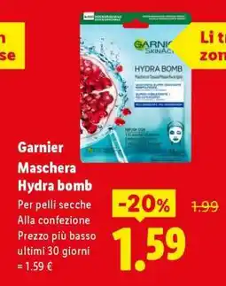 Lidl GARNIER Maschera Hydra Bomb offerta