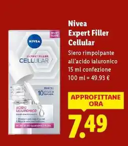 Lidl Nivea Expert Filler Cellular offerta