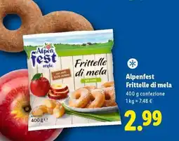Lidl Alpenfest Frittelle di mela offerta
