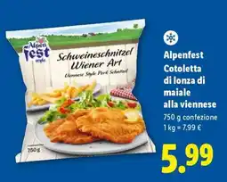 Lidl Alpenfest Cotoletta di lonza di maiale alla viennese offerta