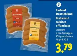 Lidl Taste of Deutschland Bratwurst salsicce affumicate offerta
