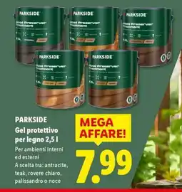 Lidl PARKSIDE Gel protettivo per legno 2,5 L offerta