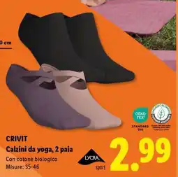 Lidl CRIVIT Calzini da yoga, 2 paia offerta