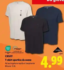 Lidl CRIVIT T-shirt sportiva da uomo offerta