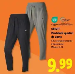 Lidl CRIVIT Pantaloni sportivi da uomo offerta