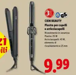 Lidl CIEN BEAUTY Piastra per capelli o arricciacapelli offerta