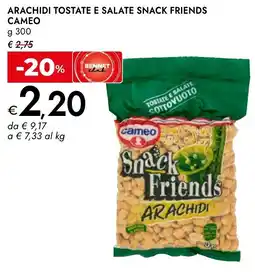 Bennet Arachidi tostate e salate snack friends CAMEO offerta