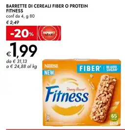 Bennet Barrette di cereali fiber o protein FITNESS offerta