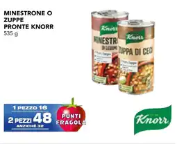 Esselunga Minestrone o zuppe pronte KNORR offerta