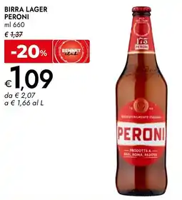 Bennet Birra lager PERONI offerta