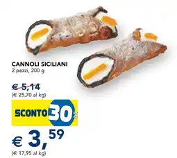 Esselunga Cannoli siciliani 2 pezzi offerta