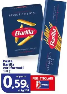 Sigma Pasta Barilla offerta