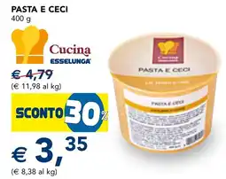 Esselunga Pasta e ceci offerta