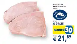 Esselunga Filetto di pesce spada offerta