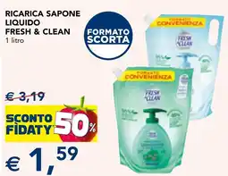 Esselunga Ricarica sapone liquido FRESH & CLEAN offerta