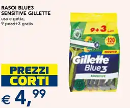Esselunga Rasoi blue3 sensitive GILLETTE offerta