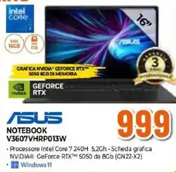 Expert ASUS NOTEBOOK V3607VHRP013W offerta