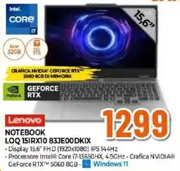 Expert Lenovo NOTEBOOK LOQ 15IRX10 83JE00DKIX offerta