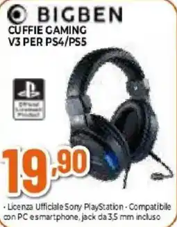 Expert BIGBEN CUFFIE GAMING V3 PER PS4/PS5 offerta