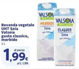Sigma Bevanda vegetale UHT Soia Valsoia gusto classico, morbido offerta