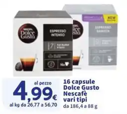 Sigma 16 capsule Dolce Gusto Nescafè offerta