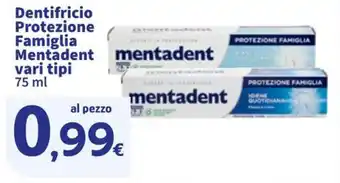 Sigma Dentifricio Protezione Famiglia Mentadent offerta