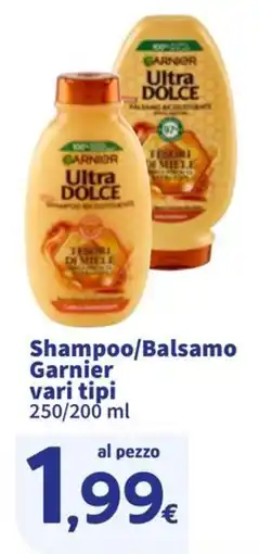 Sigma Shampoo/Balsamo Garnier offerta