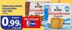 Sigma Fette biscottate Grissin Bon offerta