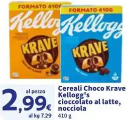Sigma Cereali Choco Krave Kellogg's cioccolato al latte, nocciola offerta